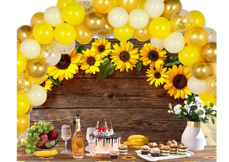 LTLYH زينة حفلة عيد الميلاد LTLYH 7x5 قدم زهور عباد الشمس زهور زينة حفلة الخريف خلفية لافتة نشكركم زينة حفلة استحمام الأطفال استوديو تصوير صور زينة كشك تصوير 051 - Image 2